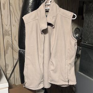 Women's Cream Fleece Vest